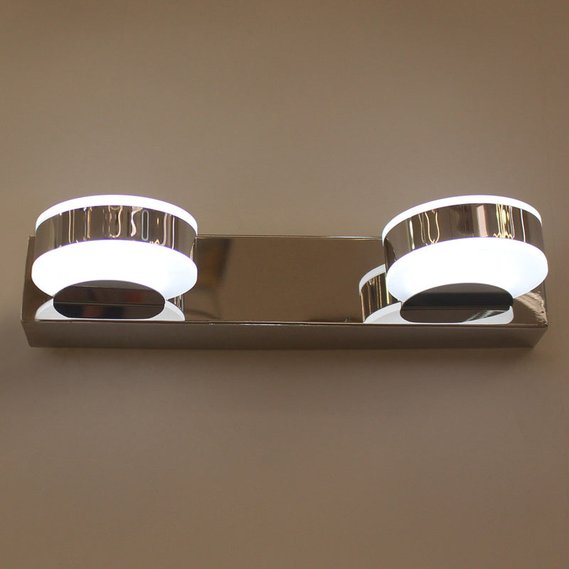 مصباح حائط LED دائري خطي من الحديد الأكريليك بتصميم عصري بسيط للحمام 