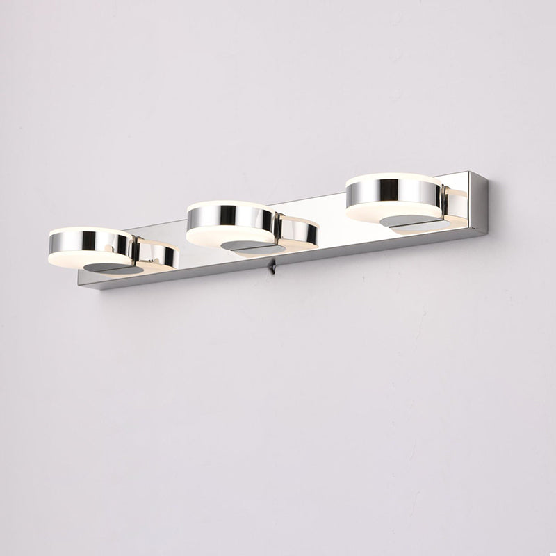 مصباح حائط LED دائري خطي من الحديد الأكريليك بتصميم عصري بسيط للحمام 
