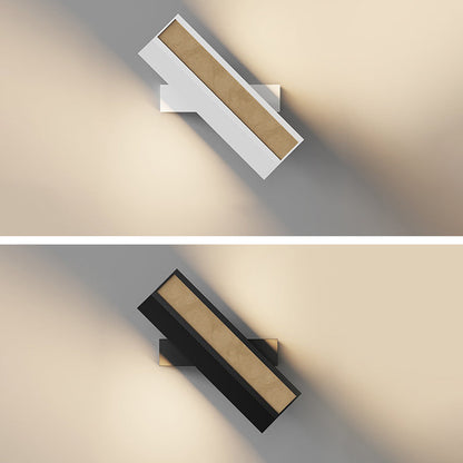 Modern Minimalist Rotatable Rectangular Linear Silicone Aluminum LED Wall Sconce Lamp For Bedroom