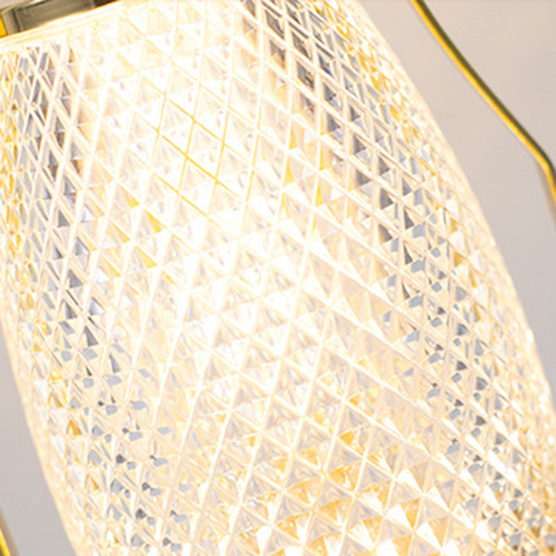 Contemporary Creative Cylinder Round Ball Mountain Shape Round Base Iron Acrylic LED Table Lamp For Bedroom