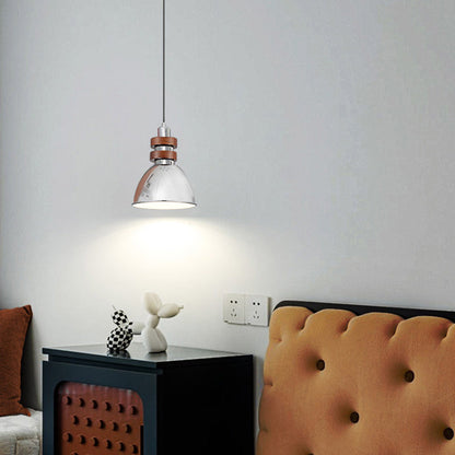 Traditional Vintage Round Cylinder Bell Cake Shape Iron 1-Light Pendant Light For Bedroom