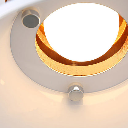 Traditional Vintage Round Cylinder Bell Cake Shape Iron 1-Light Pendant Light For Bedroom