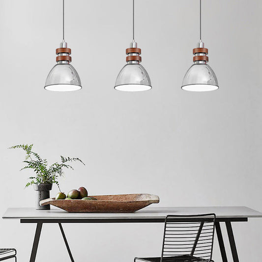 Traditional Vintage Round Cylinder Bell Cake Shape Iron 1-Light Pendant Light For Bedroom