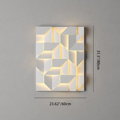 Modern Minimalist Solar Waterproof Rectangle Geometric Stainless Steel LED Wall Sconce Lamp For Outdoor