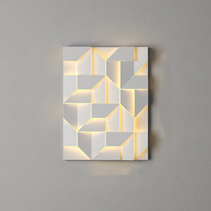 Modern Minimalist Solar Waterproof Rectangle Geometric Stainless Steel LED Wall Sconce Lamp For Outdoor