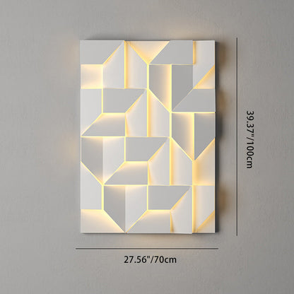 Modern Minimalist Solar Waterproof Rectangle Geometric Stainless Steel LED Wall Sconce Lamp For Outdoor