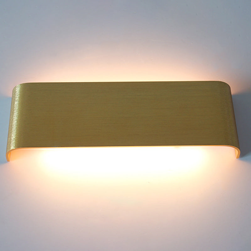 Modern Minimalist Rectangle Aluminum Acrylic LED Wall Sconce Lamp For Bedroom