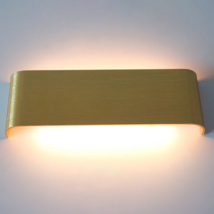 Modern Minimalist Rectangle Aluminum Acrylic LED Wall Sconce Lamp For Bedroom