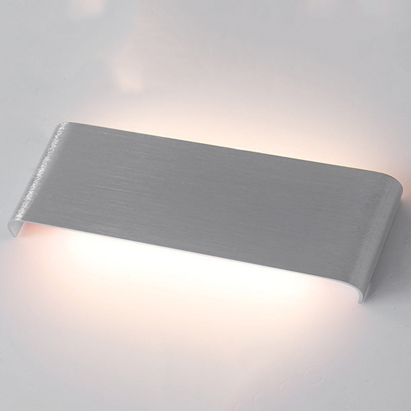 Modern Minimalist Rectangle Aluminum Acrylic LED Wall Sconce Lamp For Bedroom