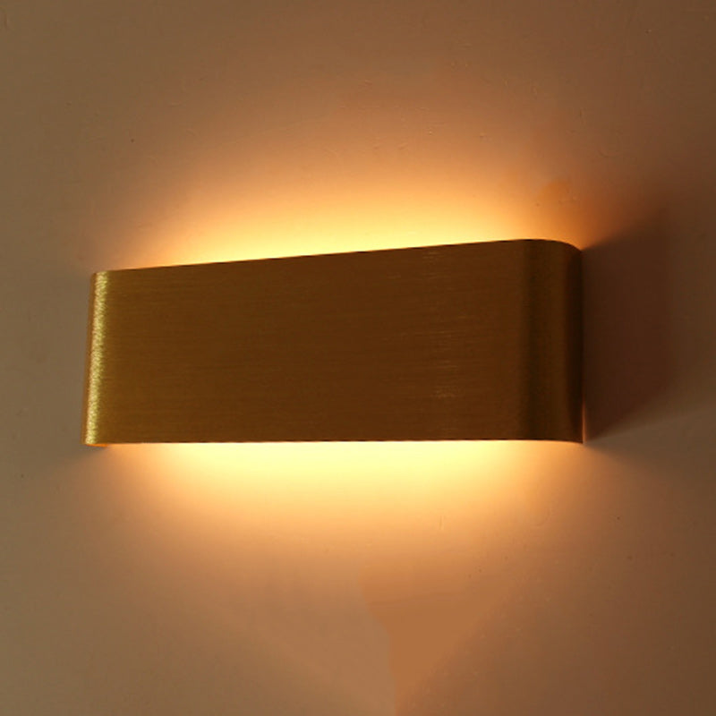 Modern Minimalist Rectangle Aluminum Acrylic LED Wall Sconce Lamp For Bedroom