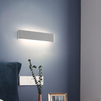 Modern Minimalist Rectangle Aluminum Acrylic LED Wall Sconce Lamp For Bedroom
