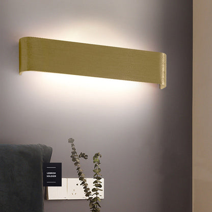 Modern Minimalist Rectangle Aluminum Acrylic LED Wall Sconce Lamp For Bedroom