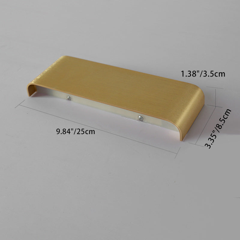 Modern Minimalist Rectangle Aluminum Acrylic LED Wall Sconce Lamp For Bedroom