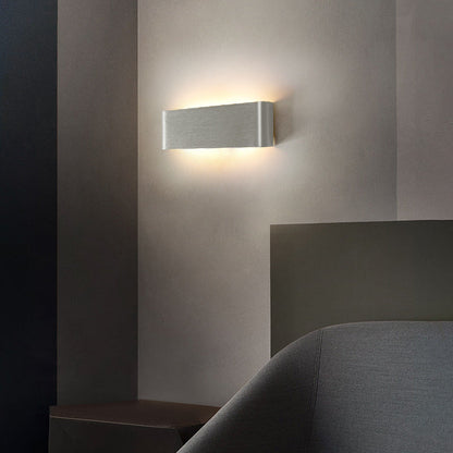 Modern Minimalist Rectangle Aluminum Acrylic LED Wall Sconce Lamp For Bedroom