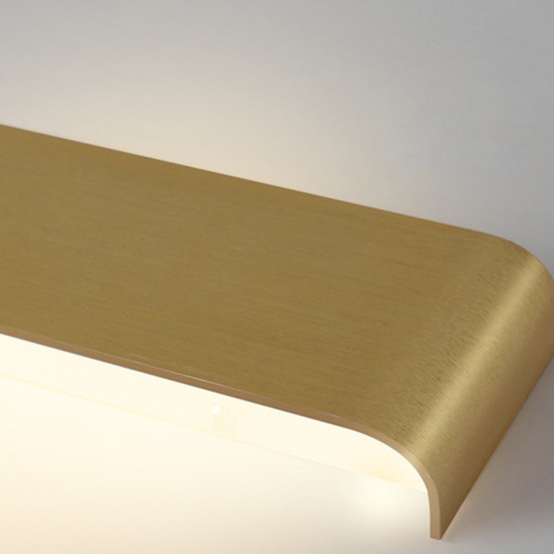 Modern Minimalist Rectangle Aluminum Acrylic LED Wall Sconce Lamp For Bedroom