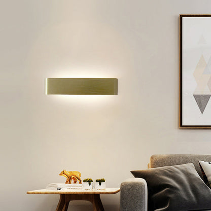 Modern Minimalist Rectangle Aluminum Acrylic LED Wall Sconce Lamp For Bedroom