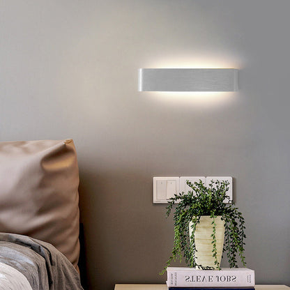 Modern Minimalist Rectangle Aluminum Acrylic LED Wall Sconce Lamp For Bedroom