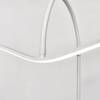 Modern Minimalist Wave Aluminum Iron Silicone LED Standing Floor Lamp For Living Room