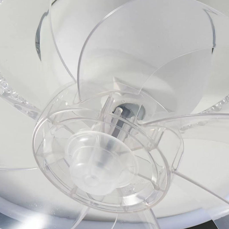 Contemporary Creative Cloud Shape ABS Iron LED Flush Mount Ceiling Fan Light For Bedroom