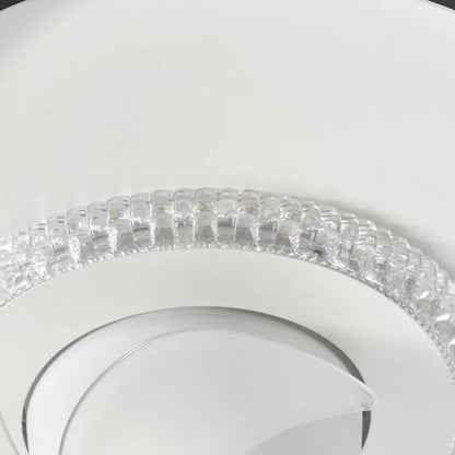Contemporary Creative Cloud Shape ABS Iron LED Flush Mount Ceiling Fan Light For Bedroom