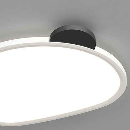 Contemporary Creative Cartoon Panda Round Aluminum Acrylic LED Flush Mount Ceiling Light For Bedroom