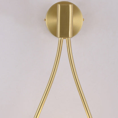 Modern Minimalist Round Water Drop Shape Orb Iron Glass 1-Light Wall Sconce Lamp For Bedroom