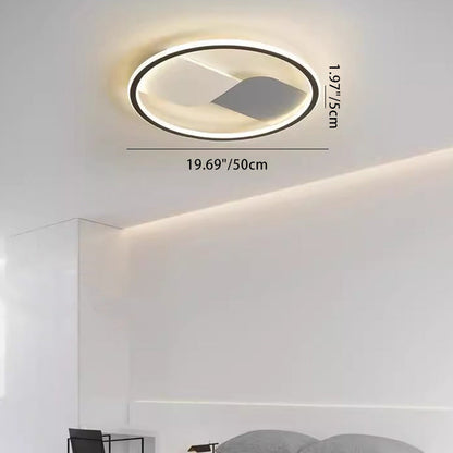 Modern Minimalist Round Square Iron Acrylic LED Flush Mount Ceiling Light For Bedroom