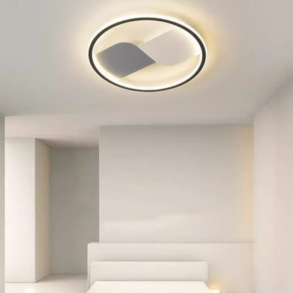 Modern Minimalist Round Square Iron Acrylic LED Flush Mount Ceiling Light For Bedroom