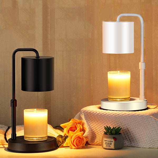 Modern Minimalist Lift Adjustable Round Cylinder Iron 1-Light Melting Wax Table Lamp For Bedroom