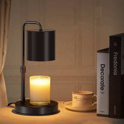 Modern Minimalist Lift Adjustable Round Cylinder Iron 1-Light Melting Wax Table Lamp For Bedroom