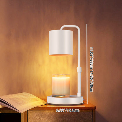 Modern Minimalist Lift Adjustable Round Cylinder Iron 1-Light Melting Wax Table Lamp For Bedroom
