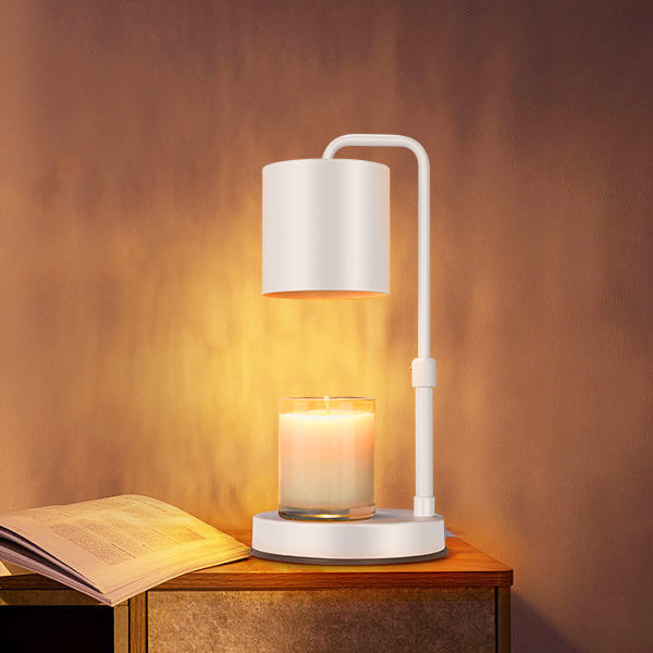 Modern Minimalist Lift Adjustable Round Cylinder Iron 1-Light Melting Wax Table Lamp For Bedroom