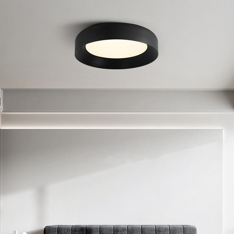 Modern Minimalist Round Dome Iron Acrylic LED Flush Mount Ceiling Light For Bedroom