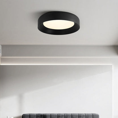 Modern Minimalist Round Dome Iron Acrylic LED Flush Mount Ceiling Light For Bedroom