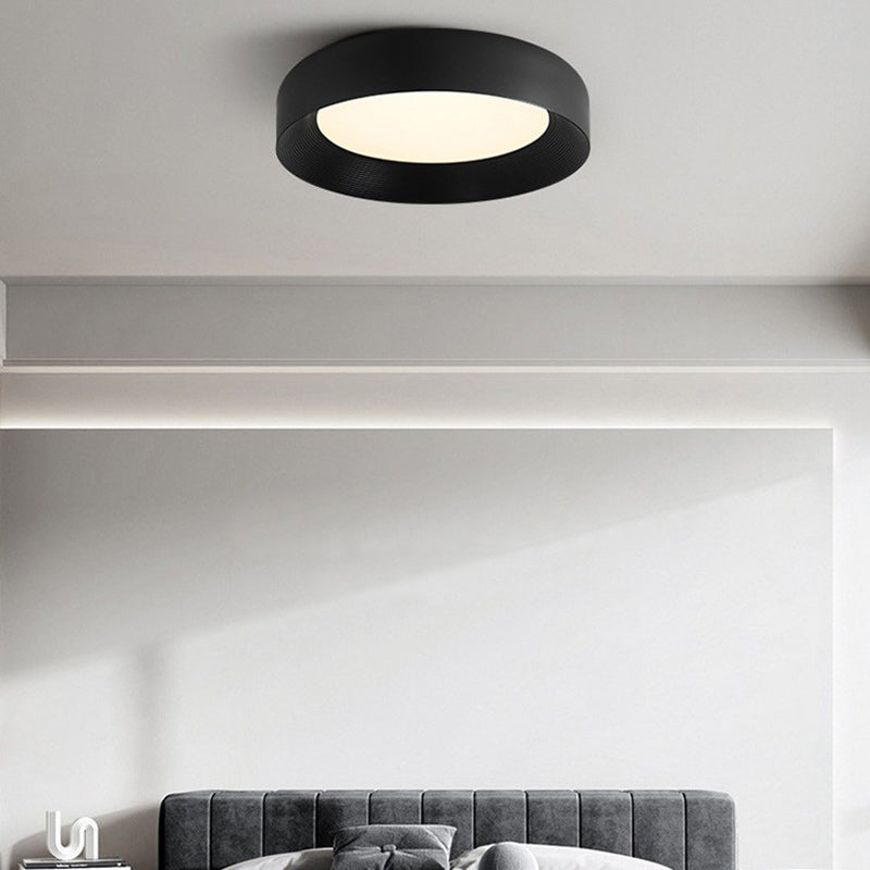 Modern Minimalist Round Dome Iron Acrylic LED Flush Mount Ceiling Light For Bedroom