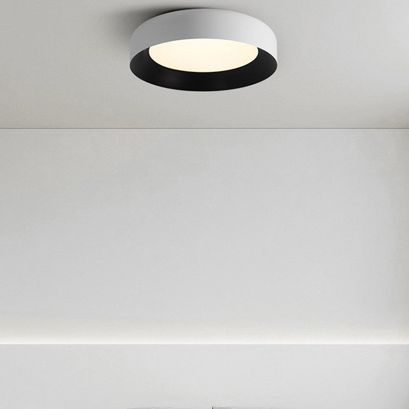 Modern Minimalist Round Dome Iron Acrylic LED Flush Mount Ceiling Light For Bedroom