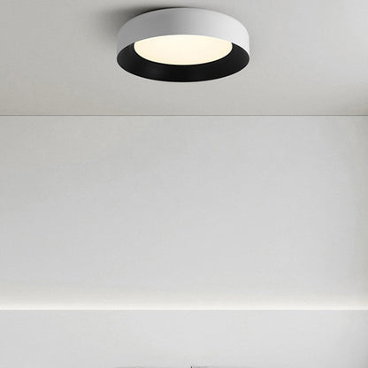Modern Minimalist Round Dome Iron Acrylic LED Flush Mount Ceiling Light For Bedroom