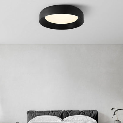 Modern Minimalist Round Dome Iron Acrylic LED Flush Mount Ceiling Light For Bedroom