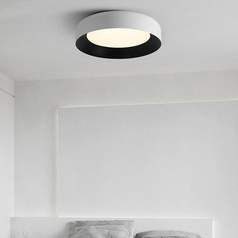Modern Minimalist Round Dome Iron Acrylic LED Flush Mount Ceiling Light For Bedroom