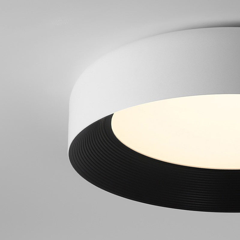 Modern Minimalist Round Dome Iron Acrylic LED Flush Mount Ceiling Light For Bedroom