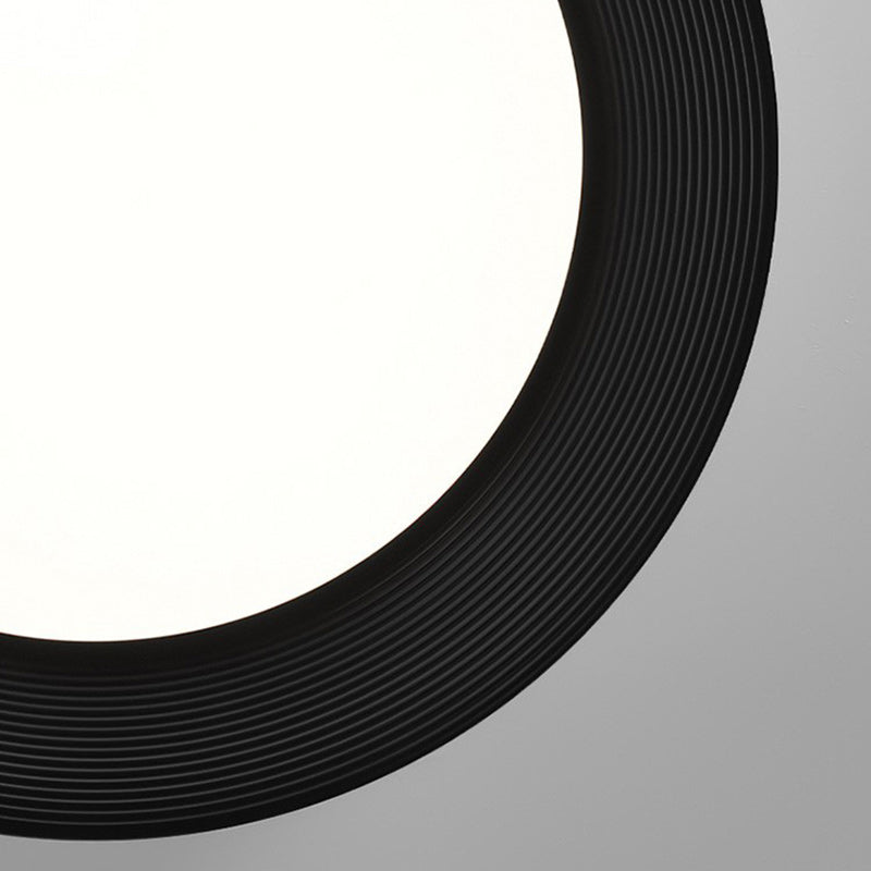 Modern Minimalist Round Dome Iron Acrylic LED Flush Mount Ceiling Light For Bedroom