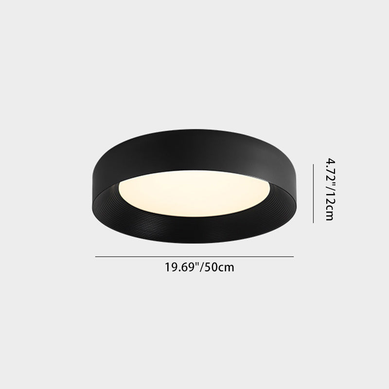 Modern Minimalist Round Dome Iron Acrylic LED Flush Mount Ceiling Light For Bedroom