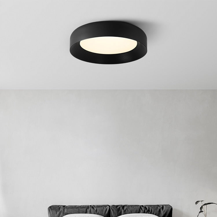 Modern Minimalist Round Dome Iron Acrylic LED Flush Mount Ceiling Light For Bedroom
