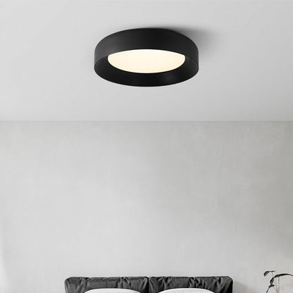 Modern Minimalist Round Dome Iron Acrylic LED Flush Mount Ceiling Light For Bedroom