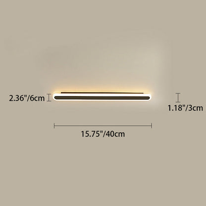 Modern Minimalist Linear Iron Acrylic LED Wall Sconce Lamp For Bedroom