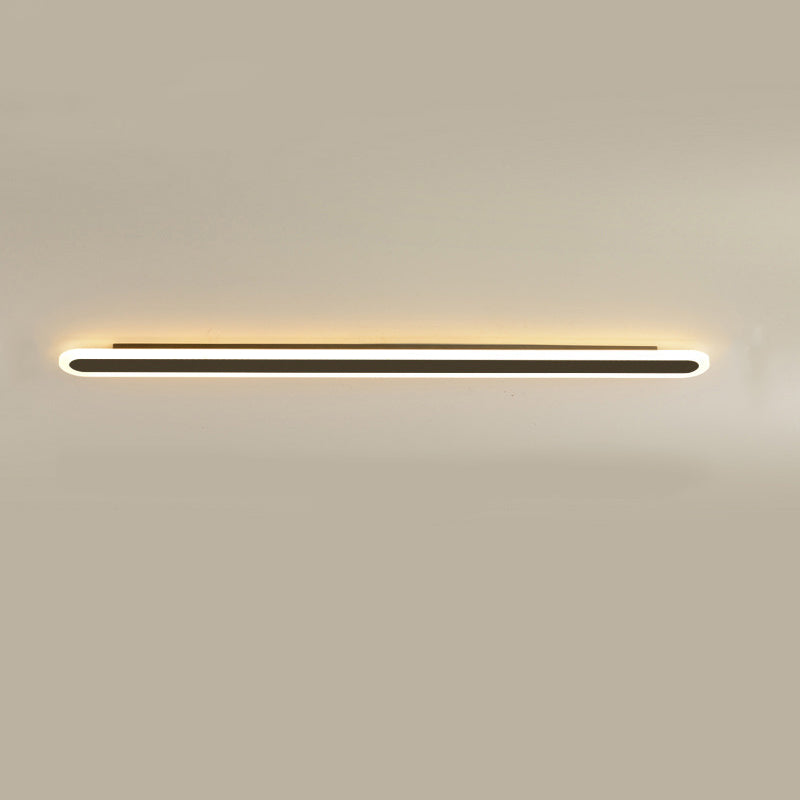 Modern Minimalist Linear Iron Acrylic LED Wall Sconce Lamp For Bedroom