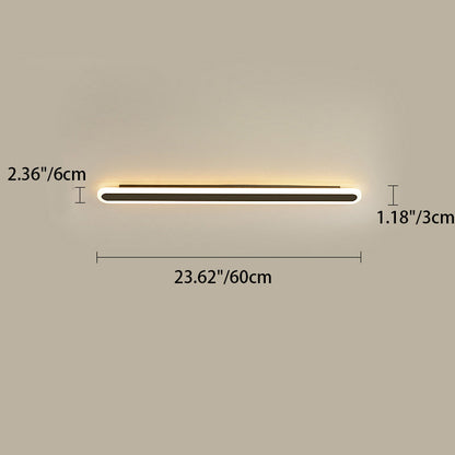 Modern Minimalist Linear Iron Acrylic LED Wall Sconce Lamp For Bedroom