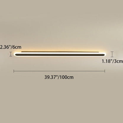 Modern Minimalist Linear Iron Acrylic LED Wall Sconce Lamp For Bedroom