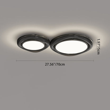 Modern Minimalist Round Dome Iron Aluminum Acrylic LED Flush Mount Ceiling Light For Living Room