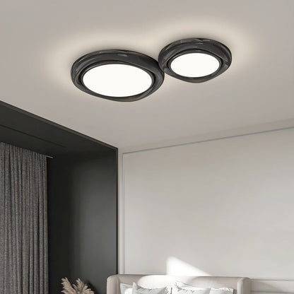 Modern Minimalist Round Dome Iron Aluminum Acrylic LED Flush Mount Ceiling Light For Living Room